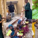 Seyi edun melts hearts as she gifts food to the less privileged