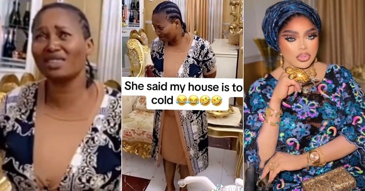 I can't stay - Woman complains to Bobrisky after visiting his house