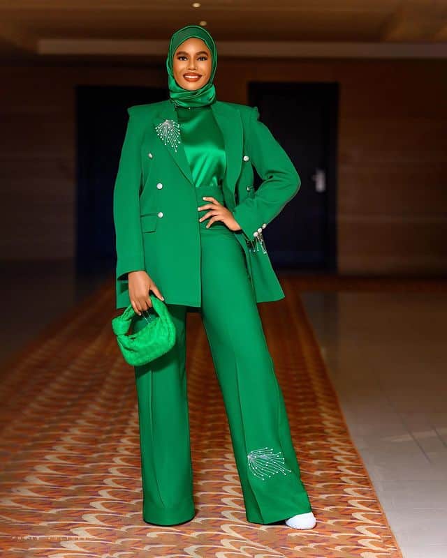 "Have you turned muslim?" - Netizens fume over Nancy Isime fashion choice in Kano