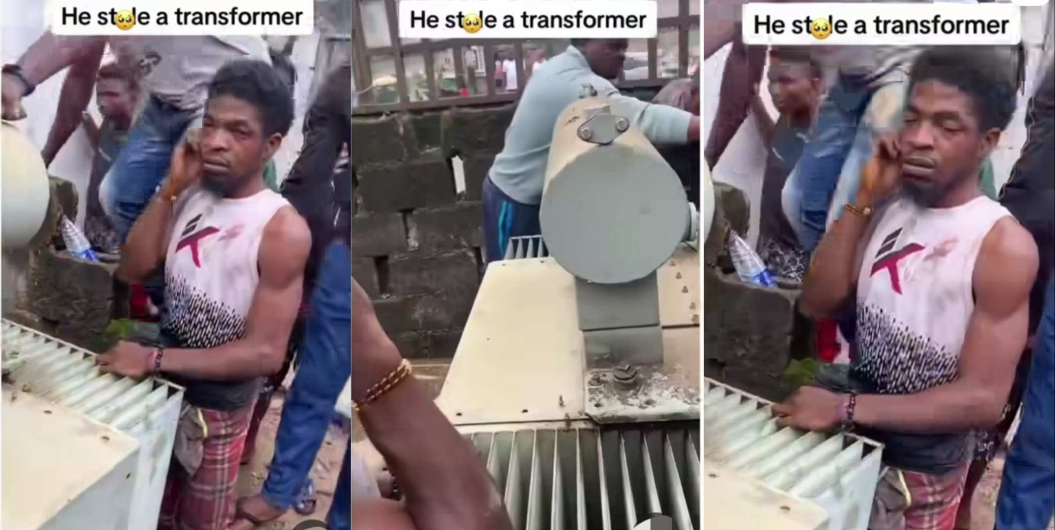 Man nabbed after he singlehandedly stole community transformer
