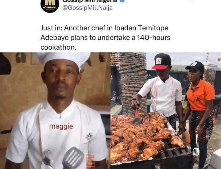  Ibadan Chef Temitope Adebayo announces plan to undertake 140 hours cook-a-thon