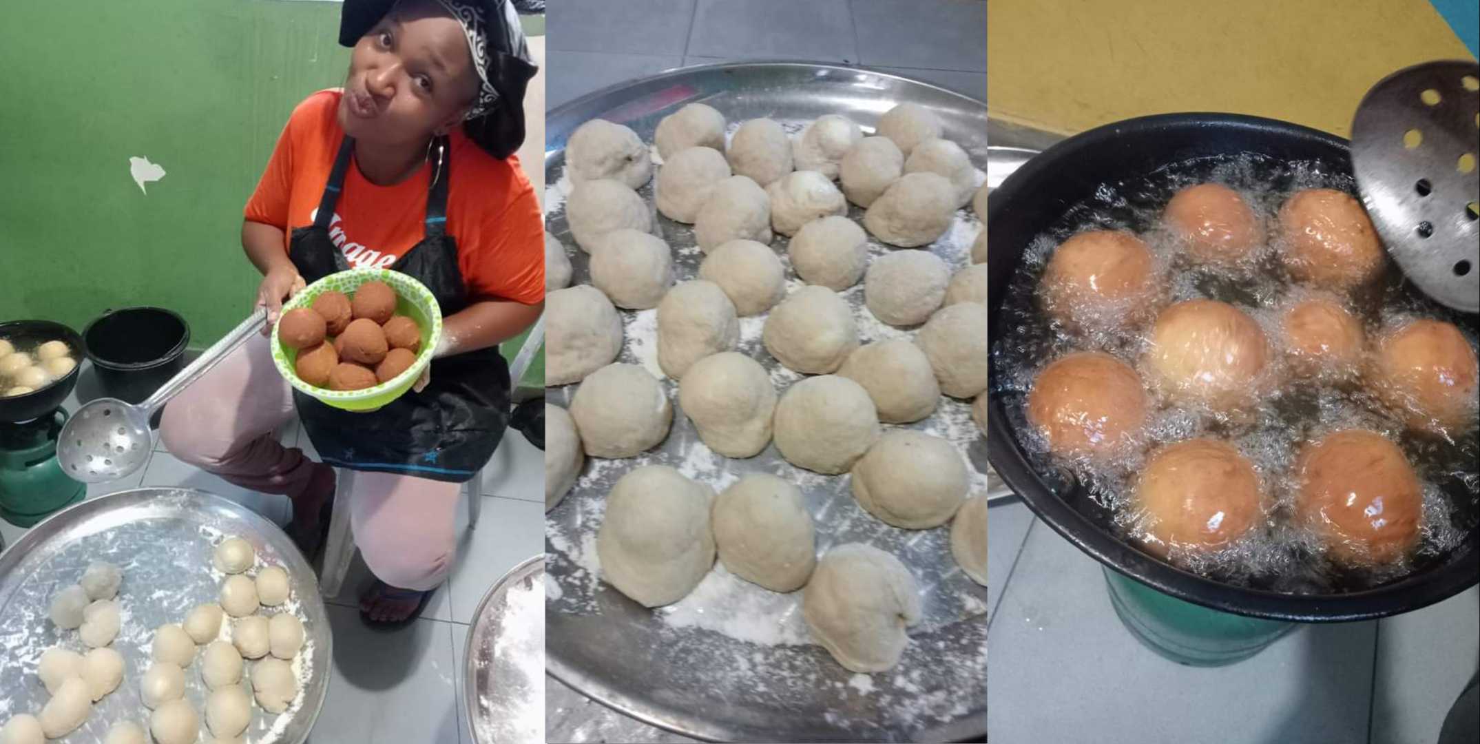 "The sky don full" – Reactions as lady begins 130-hour Fry-a-Thon