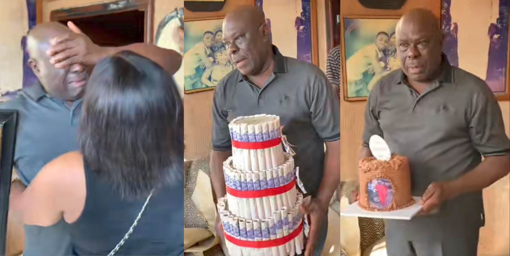 Father breaks down in tears as family organizes surprise birthday