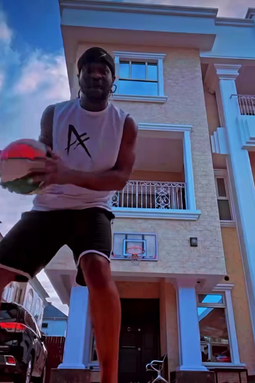 Paul Okoye shocks fans with unbelievable basketball shot