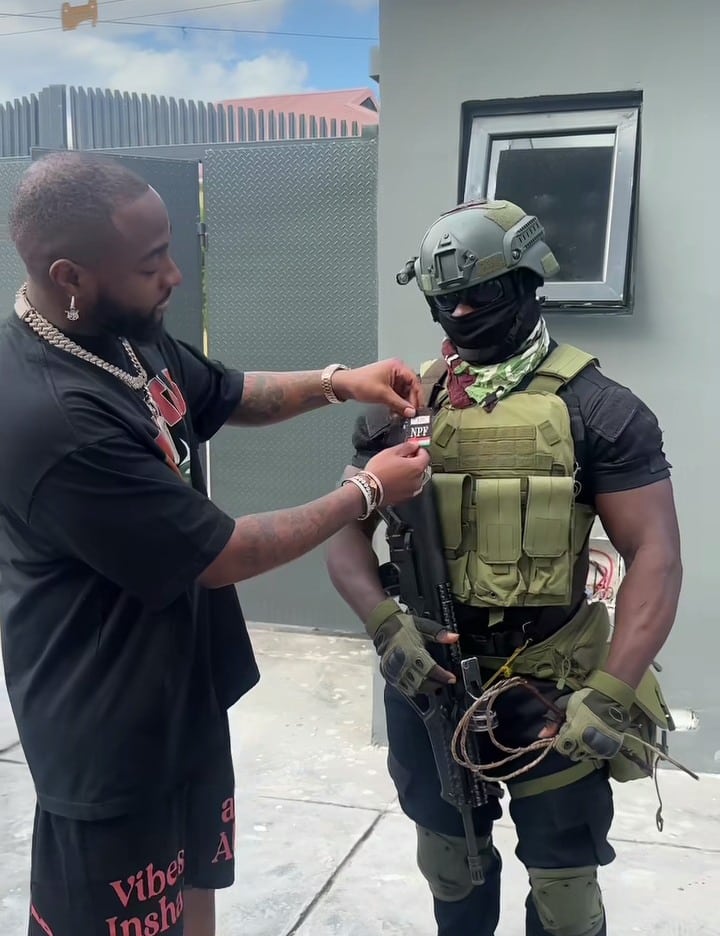 Davido celebrates his escort as he gets promoted to inspector