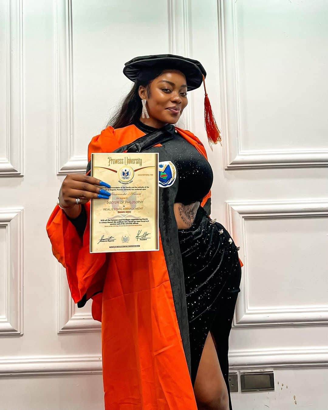 Ashmusy excited as she bags honorary doctorate degree from US varsity