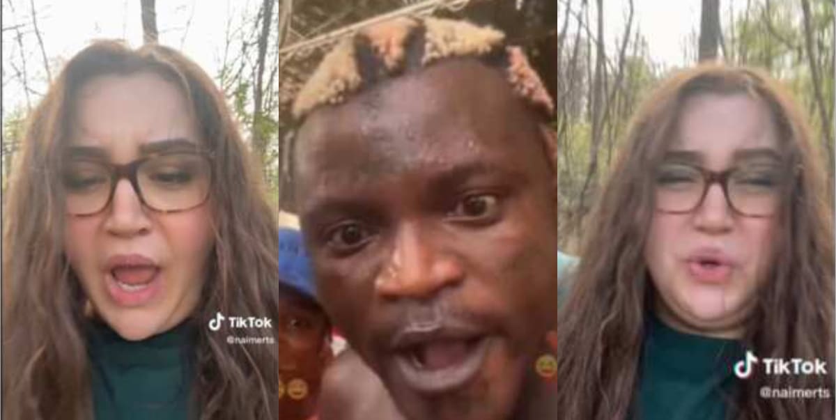 "Zazuu don get new get girlfriend" - Reaction as Oyinbo lady perfectly mimics portable, shouts “I Stay in the Zoo” (Video)