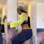 Nigerian lady with tiny waist dances to Rema's 'Charm'