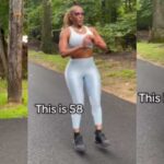 “Age is just a number” – 58-year-old woman flaunts her banging figure as she works out on road (Video)