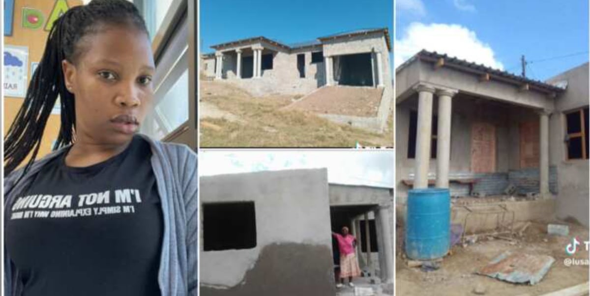 "Grateful daughter" - 25-Year-Old Lady who works as a teacher builds house for mother after 1 year abroad (Video)