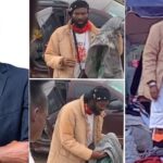 Actor Sylvester Madu spotted selling okrika clothes at market