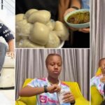 Charles Okocha descends on staff for serving his 'phenomenal' daughter big wraps of fufu (Video)