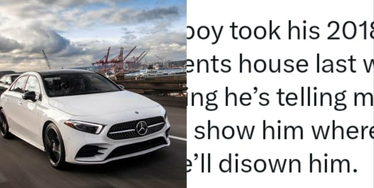 Dad threatens to disown son as he comes home with flashy 2018 Mercedes Benz