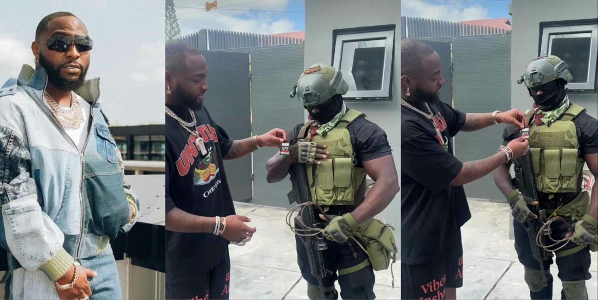 Davido celebrates his escort as he gets promoted to inspector (Video)