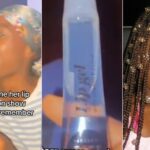 Lady reacts as Ayra Starr gifts her lip gloss during fashion show