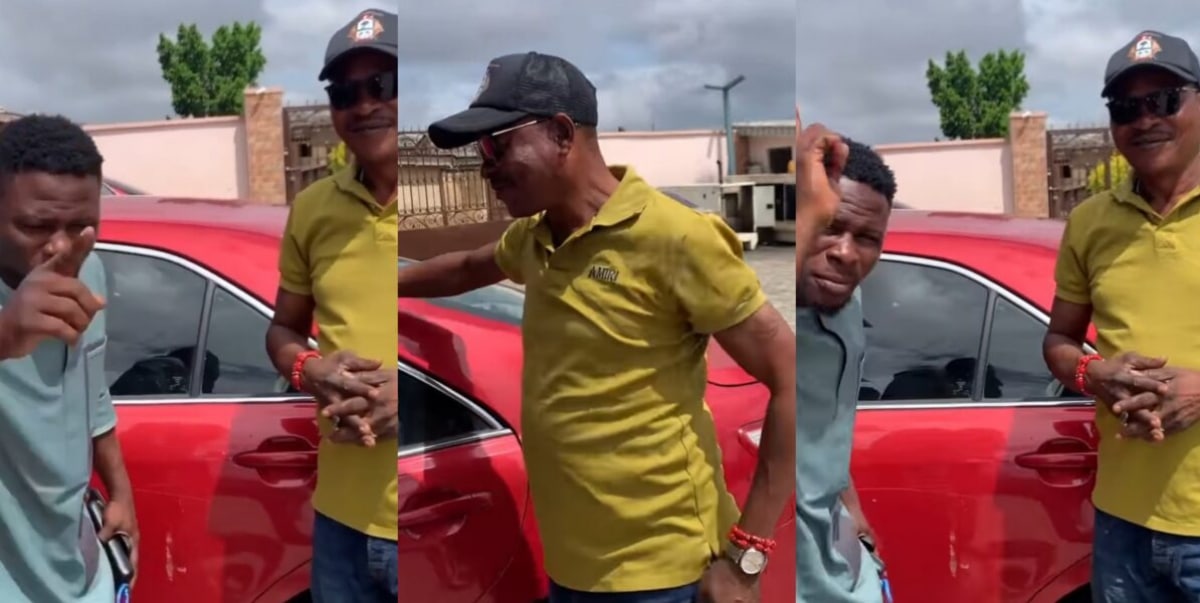 "After decades in industry" - Lalude shed tears of joy as he becomes a car owner for the first time (Video)