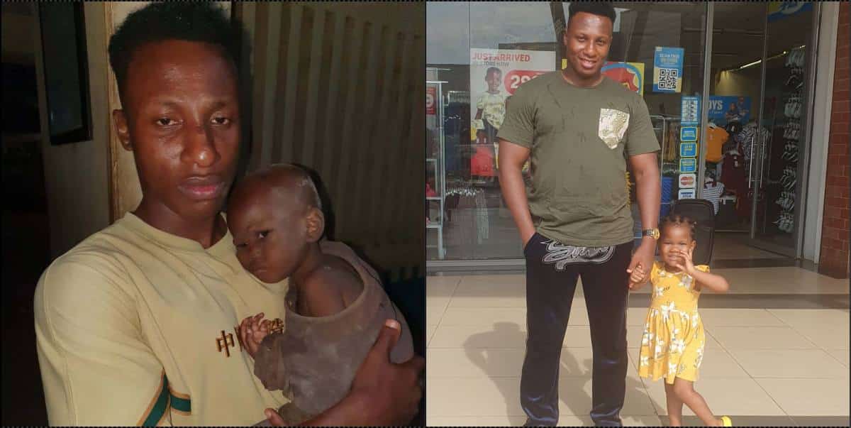 Man shares transformation of baby rescued a year ago in Enugu