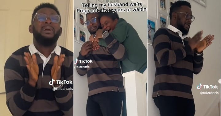 Man sheds tears of joy as wife gets pregnant after years of waiting