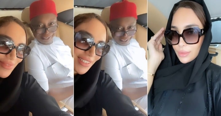 Ned Nwoko's fifth woman Laila boos up with Ned Nwoko in video