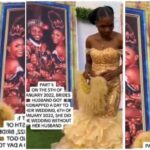 Nigerian lady gets married alone after fiancé was kidnapped a day to the event