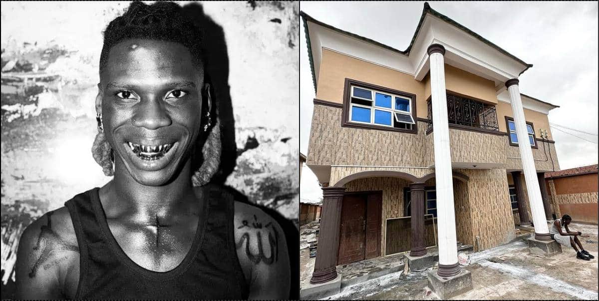 Seyi Vibez gifts father new house years following prayer from Wizkid