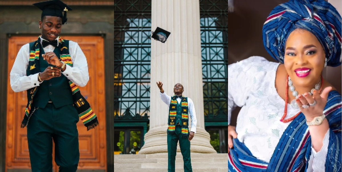 Efiwe: Toyin Tomato Celebrates Son as He Bags a Double Major with a 4.0 GPA from One of the Best Universities in the World