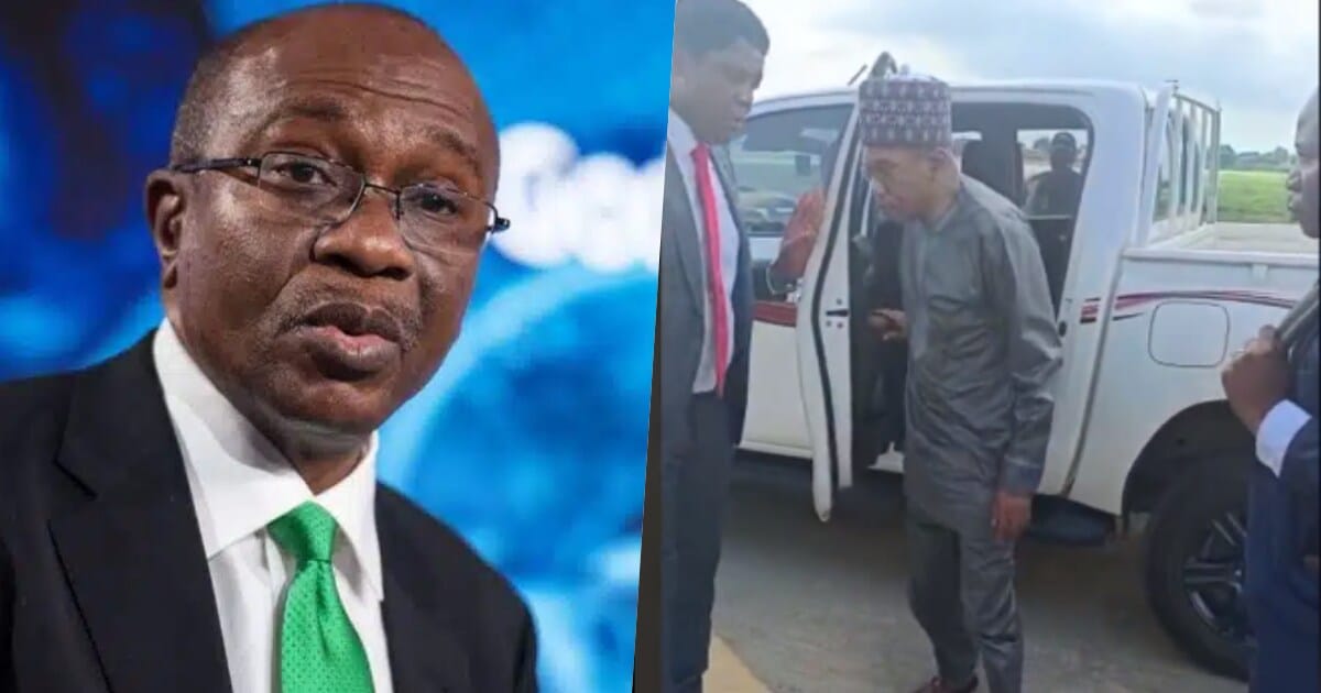 Video of Emefiele getting arrested by DSS operatives at airport