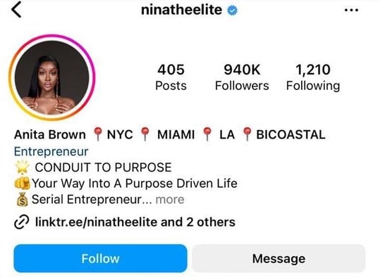 Anita Brown gains over 400K Instagram followers 4 days after claiming Davido impregnated her