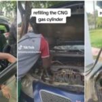 Man converts car's petrol engine to gas, fills full tank for less than N2k