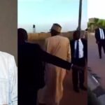 Residents awestruck as ex-president Buhari takes casual stroll through streets of Daura