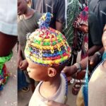 Talented young boy makes hat, shoes using only straws