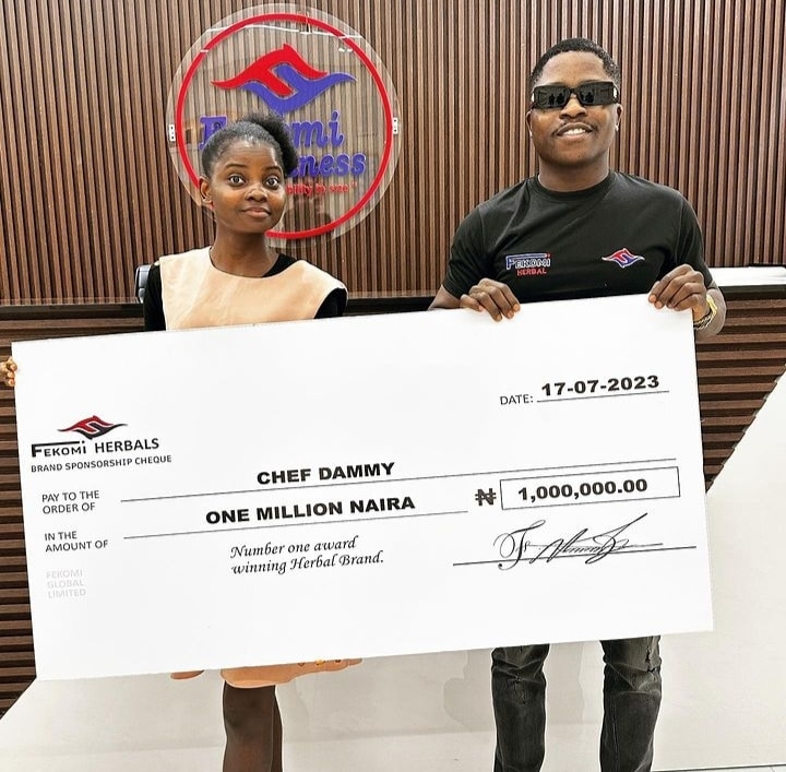 Chef Dammy receives N1 million