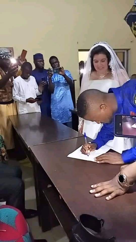 Adamawa vigilante marries Oyinbo woman met on social media