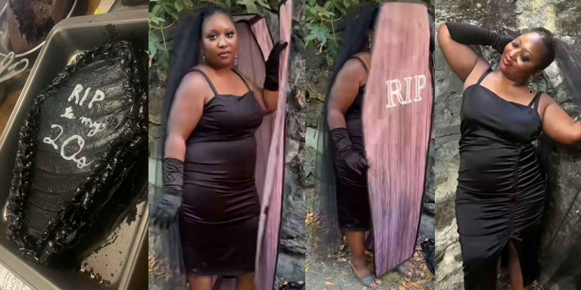 "RIP to my 20s" – Lady holds funeral-themed birthday as she turns 30 [Video]