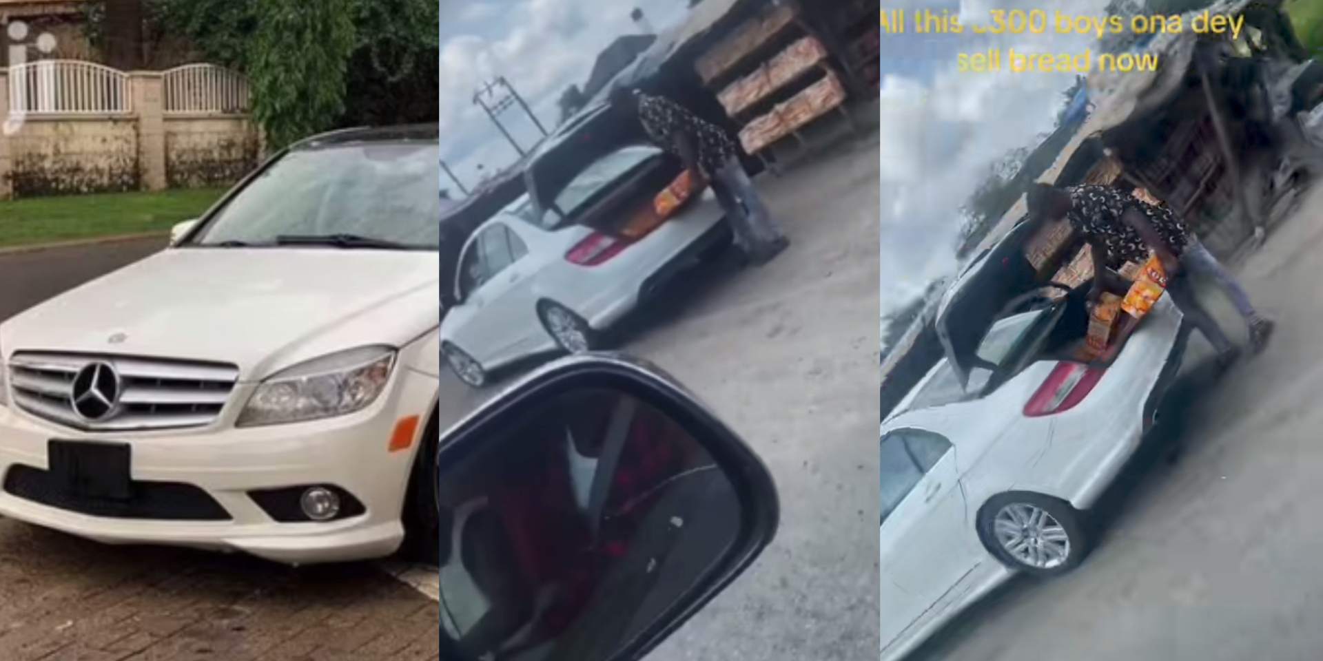 Man baffled as he sees Benz C300 being used to hawk bread [Video]