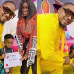 "Proud daddy" – Junior Pope delighted as his sons bag awards in school (Video)