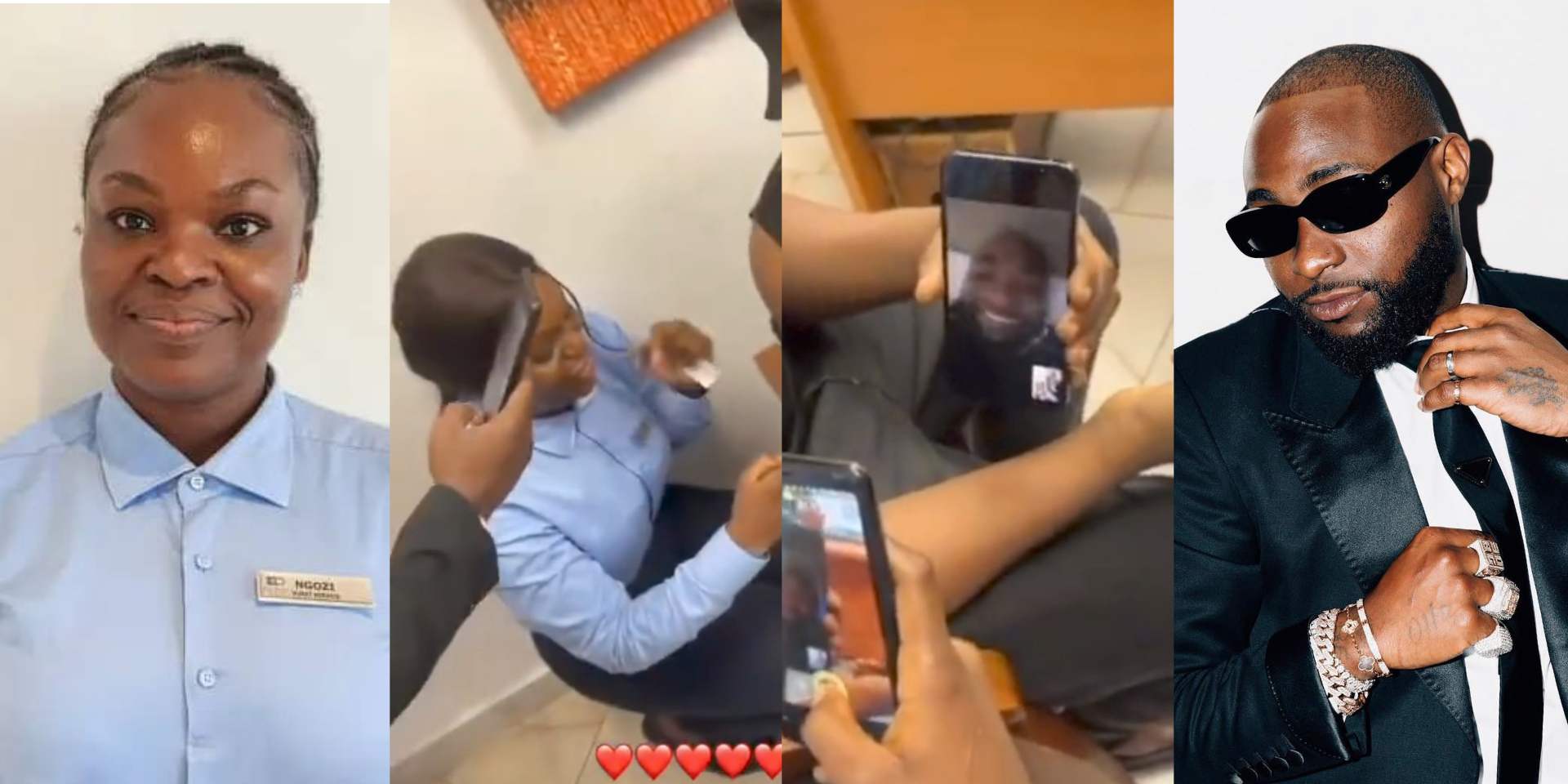 "I'm overwhelmed" – Hotel staff who returned $70K thanks Davido as he reaches out, prays for him [Video]