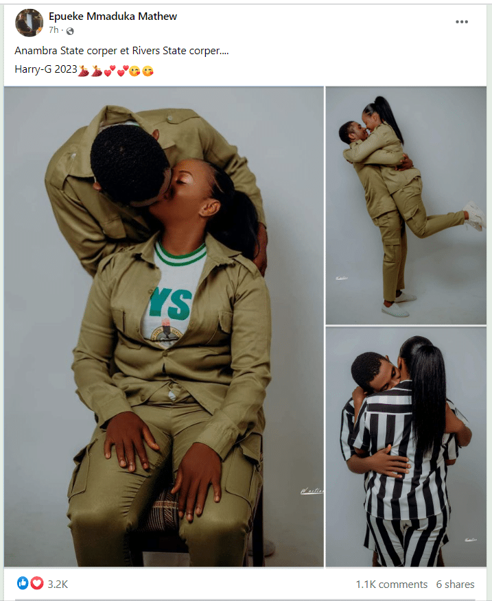 2 Corps members pre-wedding photoshoot takes the internet by storm