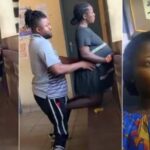 Husband holds pregnant wife waist, massages her body to ease labour pain (Video)