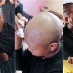 Hairdresser shaves hair of client who refused to pay (Video)