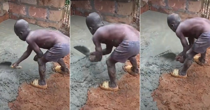 Hardworking boy leaves school to hustle at construction site