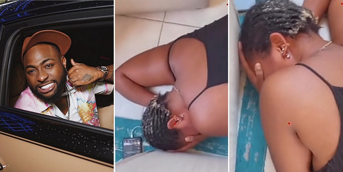Lady breaks down in tears because of Davido’s baby mama saga (Video)