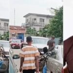 Lady lands slaps on actor Uche Maduagwu on the road (Video)