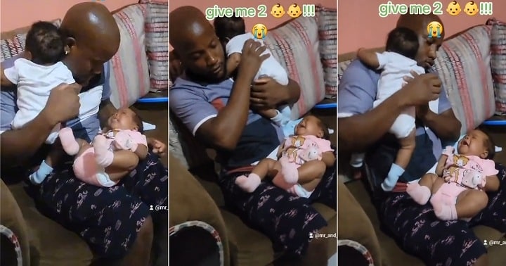 Man who begged wife for 1 more child gets twins, video trends
