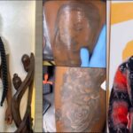 Mandy Kiss yanks off tattoo of Naira Marley from her thighs (Video)