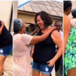 Nigerian woman overwhelmed with joy as son brings home his Oyinbo girlfriend (Video)