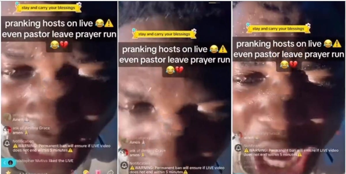 Pastor falls for prank, ends live prayer session in panic