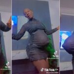 Pregnant Nigerian woman with unique baby bump dances at home
