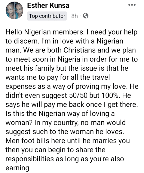 Ugandan woman reports Nigerian boyfriend to Facebook followers
