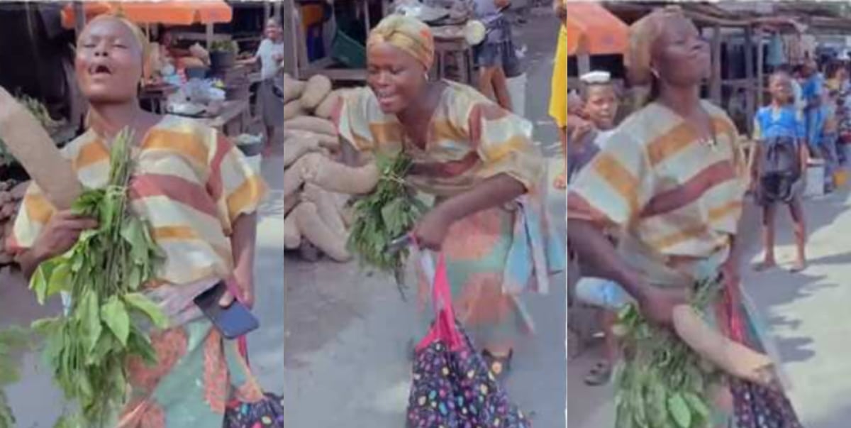 University student enters market to celebrate rag day, receives free food items from market traders (Video)